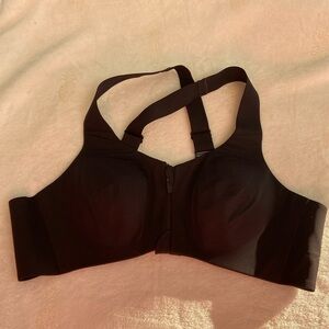 Knix Front Zip Catalyst Sports Bra in Black, size 2​​